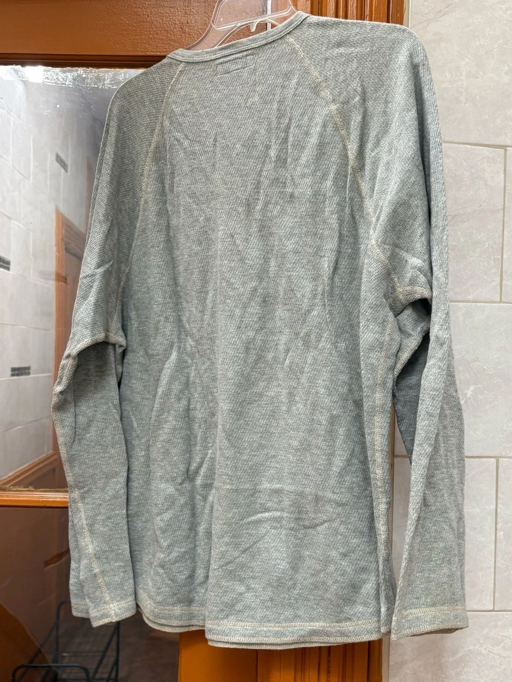 J. Crew Men's Heather Gray Long-Sleeve Henley